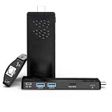 HEIGAOLAPC Mini PC Stick Win 10, Fanless Mini Computer, Pentium N4200 4GB 128GB eMMC (1.1 GHz), USB3.0 X 2, RJ45 Gigabit Ethernet 4K 60Hz, WiFi BT 5.0 HDMI 2.0 für Geschäft Zuhause Bü
