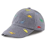 Pesaat Baby Schirmmütze Junge Baseballcap Baby Junge Baseballkappe mit Dinosaurier-Stickerei Sommermütze (Bestickter Dinosaurier, Gr.52cm(2-4Jahren))