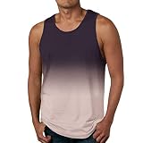 Herren Trägershirt Sommer Slim Fit Classic Shirt Passform Axelshirt Print Trägershirts Freizeit Unterziehshirt Fitness Sportunterhemden Sommer Streetwear Quick Dry T