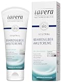 lavera Neutral Akutcreme mit Mikrosilber - Bio Nachtkerze - Sofortige Hilfe bei Hautirritationen - Neurodermitis - Medizinische Hautpflege - vegan - Bio Pflanzenwirkstoffe - Naturkosmetik Creme - 75