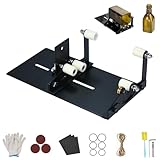 Nuvollo Flaschenschneider, 19 Stücke glasflaschenschneider DIY Set für präzises Schneiden von runden eckigen Flaschen 14 cm flaschenschneider für glasflaschen inkl Schleifpapier DIY g