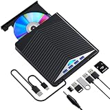 Externes Blu-ray Laufwerk Blu-ray Laufwerk DVD/BD Player Lesen/Schreiben Tragbares Blu-ray Laufwerk USB 3.0 und Typ-C DVD Recorder Ultra High Definition Blu-ray Recorder für Windows 7/8/10/11/MacOS