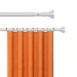 Gardinenstange ohne Bohren 40-500cm Teleskopstange Vorhang Verstellbare Gardinenstange Vorhangstange Klemmstange Duschvorhangstange für Fenster, Dusche, Balkon(Weiß,50-75CM)