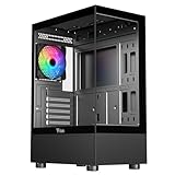 Itek Case SHOWBUI 33B – Gaming-Tower, ATX, 12-cm-ARGB-Lüfter, Seiten- und Frontplatte aus Temp-G