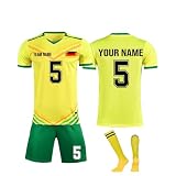 Generisch Fussball Trikots Set Kinder, Neue Personalisierte Fußball Trikot mit Namen Logo Nummer Jungen, Deutschland Fußball Trik