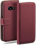 moex Book Case für Samsung Galaxy A5 (2017) Handyhülle mit Kartenfach, Hülle klappbar 360 Grad Schutzhülle, Klapphülle Flip Case Cover, PU Leder Handytasche Lederhülle, W