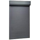 Rollladen Aluminium, JUNZAI Aussenrolladen, Schrank Rollo, Außenrollo, Sonnenschutzrollo Außen, 100 x 210