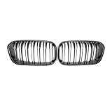 Auto Kühlergrill Für 1er F20 F21 2012-2018 Auto-Ersatzzubehör Auto-Frontstoßstangengrill schwarz glänzend Doppellamellen-Renngrills(15-18 Gloss Black Il)