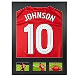 Giftgarden Trikotrahmen 60x80 cm Schwarz - 3D Objektrahmen für Trikots & Memorabilia - Trikot Bilderrahmen aus Aluminium - Nur für Wandmontage geeig