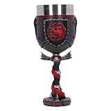 Nemesis Now House of The Dragon Daemon Targaryen Kelch, 19,5 cm, Harz, Schwarz, offizielles Produkt des Drachen, Haus des Drachen, Kelch aus feinstem Harz, fachmännisch handb