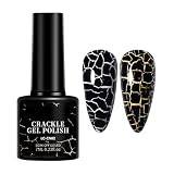 Langanhaltender Nagellack, Crackle Nagellack - Crackle Gel Nagellack, Vorräte Sammlung, für Frauen für Salon, Zuhause, Urlaub, Tanz, Dating