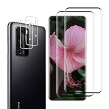 Cable Leader 2+2 Stück Schutzfolie für Panzerglas für Huawei P40 Pro, 9H Härte Anti-Öl Kameraschutz, 3D Vollabdeckung, Hohe Klarheit, Blasenfrei Sensitive Touch Huawei P40 Pro Display