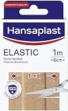 Hansaplast Elastic Pflaster (1 m x 6 cm), zuschneidbare Wundpflaster für Gelenke und viel bewegte Körperstellen, flexibles Verbandsmaterial mit extra starker Klebk