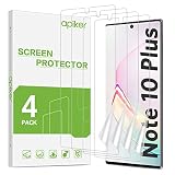 apiker [4 Stück Schutzfolie für Samsung Galaxy Note 10 Plus, Samsung Galaxy Note 10 Plus TPU Displayschutzfolie, [Anti-Kratzen], [Anti-Öl], [Anti-Bläschen], [Hohe Definition], [Hohe Empfindlichkeit]