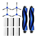 NQNFWCRJ Roller Hauptseitenbürste HEPA-Filter Ersatzteile kompatibel mit Anker Eufy Roboter-Staubsauger, kompatibel mit RoboVac 11S Plus 15C 25C 30C 35C 12 15T (Set F)