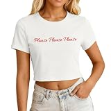 Tshirt Damen Große Größen, Bluse Damen Elegant,Modisches T-Shirt mit Druck kurzärmlig weich bequem atmungsaktiv für vielseitigen Alltagsstil Hemdbluse Tee Top B