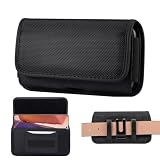 YOUDUOYOUB Telefonholstertasche mit Gürtelclip Kompatibel mit iPhone 15/14/13/12 Pro XR Robuste Nylon-Handy-Holstertasche, Gürtelclip-Handytasche, kompatibel mit Galaxy S24 S23 S22 S21