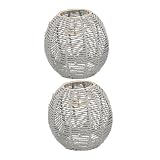 OSALADI 2st Lampenschirm Lampenabdeckungen Aus Rattan Korbschirm Aus Rattan Hängeleuchten Schatten Rustikale Kronleuchterschirme Weidenschirm Vintage-lichtschirm Black Nachahmung H