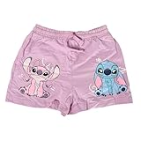 Disney Lilo & Stitch Angel Mädchen Shorts 134–164 – Kurze Sommerhose aus 100% Baumwolle mit elastischem Bund & Kordel – Freizeitshorts, Bekleidungsgröße: 134, Farbe: R