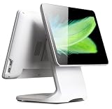 WANGYYDS Registrierkasse Kassensystem i3 4GB 64GB Touchscreen Kassen-Monitor 15.6' 1366 * 768 Auflösung Bildschirm Monitore FüR PC POS USB VGA Catering Gastgewerbe,DualScreen15.6''+15.6''