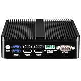 4K Output Firewall Micro Appliance, 4 Port i225-V B3 2.5G LAN Fanless Mini PC Celeron N100, 8GB DDR4 128GB SSD, 6* USB, HDMI, DP, Ethernet AES-NI VPN Router Support pfsense Openwrt, Wifi S