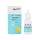 Liavince Augentropfen gegen trockene und gestresste Augen, mit Hyaluron, 10 ml, Kein Brennen, Befeuchtende und feuchtigkeitsspendende Tropfen, Kein tierischer Ursprung, Biokompatib