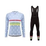 Uglyfrog 2019-2020 Funktions Fahrrad Winterbekleidung Damen Fahrrad Trikot Langarm Warmes with Fleece Rennrad Element Jersey/Bib Lange Hosen Anzüg