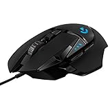 Logitech G502 HERO High-Performance Gaming-Maus mit HERO 25K DPI optischem Sensor, RGB-Beleuchtung, Gewichtstuning, 11 programmierbare Tasten, anpassbare Spielprofile, PC/Mac - Schw