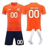 Benutzerdefiniert Trikot Mit Jeder Name Nummer Team Logo Fußballtrikot Kinder Männer Jungen Personalisierte Fußballtrik