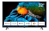 DYON Smart 32 XT - 80 cm (32 Zoll) Fernseher (HD Smart TV, HD Triple Tuner (DVB-C/-S2/-T2), Prime Video, Netflix & HbbTV)
