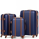 FERGÉ Kofferset 3 teilig Hartschale Milano Reisekoffer Trolley-Set (Handgepäck, L, XL) 3er Set Hartschalenkoffer Roll-Koffer 4 Rollen, Reisen leicht gemacht 100% ABS b