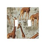 LLKGOT Dekoratives Wandpaneel mit Giraffenmotiv, geeignet für Wohn- und Gewerbebereiche, 11,4 x 11,4