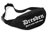 Uglyshirt89 Dresden Bauchtasche | Ultras Fussball Sport Fan Tasche (Schwarz)
