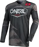 O'NEAL | Motocross-Trikot | Enduro Motorrad | Schnell trocknendes Performance-Material, kragenloses Design, Athletische Passform | Jersey Mayhem Covert | Erwachsene | Charcoal Grau | Größe L