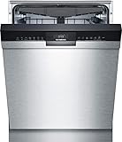 Siemens SN43ES14VE, iQ300 Smarter Geschirrspüler, Unterbau-Spülmaschine mit Besteckschublade, 60 cm, automatische Türöffnung dank autoOpen dry, besonders leise mit iQdrive-Motor, aquaStop, E