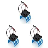 Guihydur 3X für A959-B 144001 124019 RC Auto Aluminiumlegierung Motor KüHlköRperabdeckung mit LüFter für 540 550 3650 Motor, 1