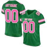 Personalisiert American Football Trikot mit Name Nummer Personalisierte Spieltrikots T-Shirts für Kinder Erwachsene Junge Mädchen Herren D