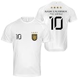 DE FANSHOP Original Personalisiertes Fußball Triko Deutschland Fussball Trikot EM 2024 mit eigenem Namen Ideal für Jung und Alt Herren Damen Jungen Kinder Geschenke für Fans der Nationalmannschaft D1