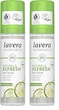 lavera Deo Spray NATURAL REFRESH - unisex Deo mit Bio-Limette & natürlichen Mineralien - 48h zuverlässiger Schutz - ohne Aluminium- frisches Hautgefühl - vegan - Naturkosmetik - Bio (1 x 75 ml)