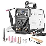 STAHLWERK Schweißgerät 2-in-1 Kombi DC WIG 200 ST – WIG und MMA/E-Hand-Funktion (ARC) bis 200 A, HF-Zündung