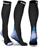 Rwest X Kompressionsstrümpfe Damen und Herren, Kompressionssocken Stützstrümpfe Compression Socks Laufstrümpfe Kompression für Sport,Laufen,Reisen,Radsport,Flug,O