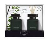ipuro - Essentials Raumduft BLACK BAMBOO 2x50ml | Raumerfrischer mit Jasmin, Zitrone, Apfel, & Holzige Amber-Moschus Note Duft Aroma | Diffuser mit Stäbchen | Lufterfrischer für die Wohnung