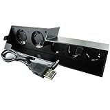 DollaTek Super-Kühler Lüfter für PS4 - Schw