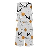 Basketball-Trikot und Shorts, Basketballspieler, Ballringe, Slogan, Orange, Grunge-Basketball-Trikots für Herren und Fitnessstudio, Basketball Spieler Ball Ringe Slogan Orange Grunge, M