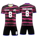 Personalisierte Fußball Trikot Erwachsene Kinder, Deutschland Fußball Trikot mit eigenem Namen Logo Nummer Jungen Herren, Fussball Trikot Shors S