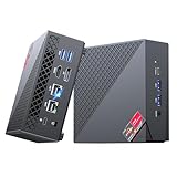 NiPoGi AM06 PRO Mini PC АMD Ryzen 7 5825U(8C/16T, bis zu 4,5 GHz), 16GB DDR4 512GB M.2 SSD Mini Desktop Computer WiFi 6, Dual LAN, DP/HDMI 2.0/Type-C 4K Triple Display Mini-PC mit VESA für Schule/Bü
