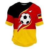 Deutschland Herren T-Shirt WM 2026 Fußball Trikot Tshirt Fanartikel T-Shirts für Herren Sportshirt Tshirt Freizeit Ob
