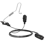 Headset für Motorola Funkgerät | Security Headset für Motorola DP Serie | mit Schallschlauch und PTT-Taste | Motorola MTP850s, Motorola MTP6650 und mehr | EMP3963-MD3 in Schw