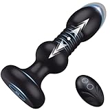Analvibratoren für Mann Analplug Sexspielzeug Prostata Stimulation Massagegerät Anal Vibrator mit 5 Vibrationsmodi 5 Schubmodi Anal Dildo Vibrationen Buttplug mit Fernbedienung für Herren F
