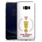 Silikon Hülle kompatibel mit Samsung Galaxy S8 Plus Duos Case transparent Handyhülle VfB Stuttgart Pokal Fanartik